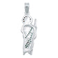 Dije San Judas Tadeo Chico Premium Zirconia Plata 925 Cadena