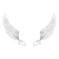 Aretes Grande Gancho Colgantes Alas Angel Plata Ley 925