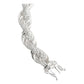 Pulsera Torzal Zirconias Hiphop Hombre Plata 925 1.2 Cm