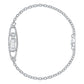 Esclava Ancla San Judas Tadeo Zirconias Unisex Plata 925