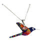 Collar Aretes Colibrí Artesanal Zirconias Plata Ley 925