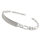 Esclava Hombre Pulsera Fígaro Plata 925 Placa Lisa 6 Mm