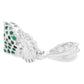 Dije 3d Medalla San Judas Tadeo Mediano Zirconias Plata 925 Verde