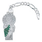 Pulsera San Judas Corona Grande Zirconias Hombre Plata 925