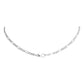 Cadena De Plata 925 Diamantada Mujer Fígaro 55 Cm X 3 Mm