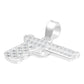 Dije Chico Pistola Glock Revolver Hombre Zirconias Plata 925 Blanco