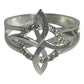 Anillo Nudo De Bruja Con Zirconias En Plata Solida 925