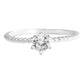 Anillo Compromiso Promesa Solitario En Plata Fina Ley 925