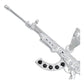 Dije Mediano Rifle Ak 47 Cuerno De Chivo Plata Solida S925