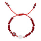 Pulsera Ajustable Niños Niñas Hilo Artesanal Ojo Plata 925
