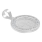 Dije Medalla Cruz San Benito Zirconias Plata 925 1.6 Cm Blanco