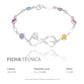 Pulsera Amor Regalo Infinito Madres Piedra Natural Plata.925 Multicolor 6 Cm 18 Cm
