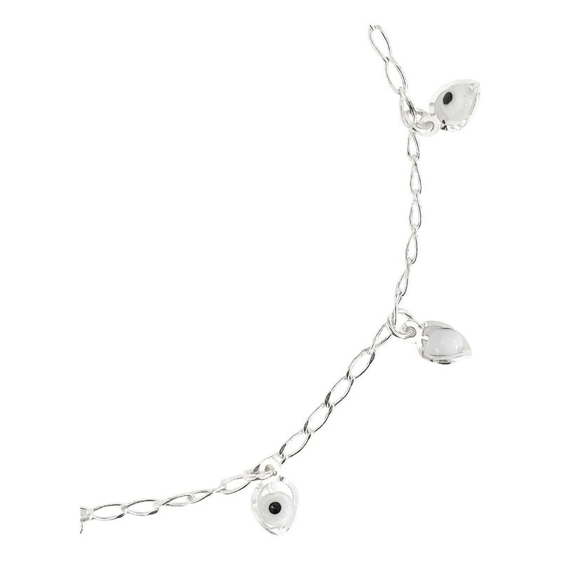 Pulsera Ojo Turco Suerte Colores Regalo Mujer Plata Ley 925