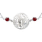 Pulsera Mariposa Flores Piedra Natural Cuarzo Plata 925
