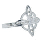Anillo Nudo De Bruja Artesanal Zirconia Central Plata 925