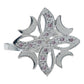 Anillo 4 Lunas Flor Dama Mujer Regalo Zirconias Plata 925