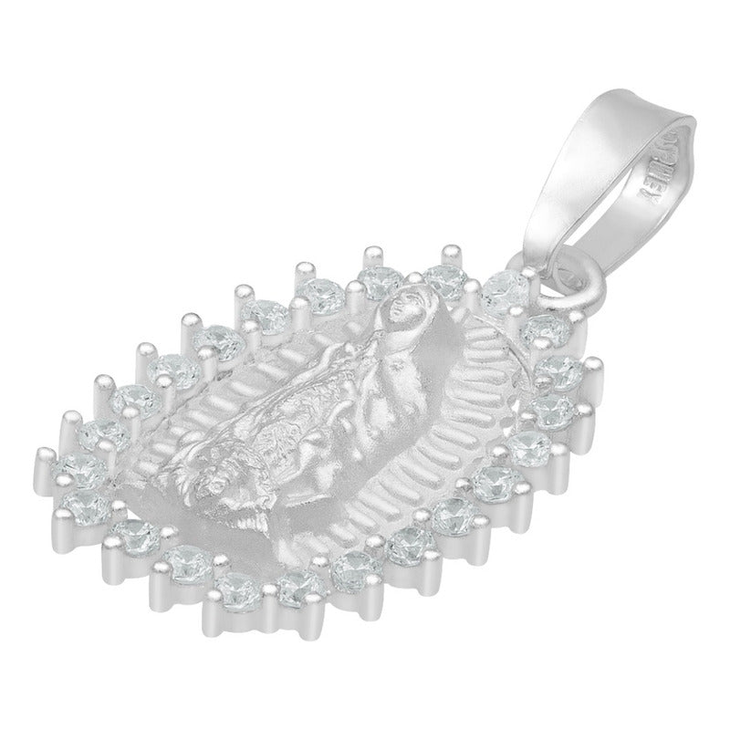 Dije Virgencita Guadalupe Mate Zirconias Regalo Plata 925