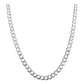 Cadena Cubana Hombre Mujer Barbada Plata .925 50cm X 3 Mm 52053