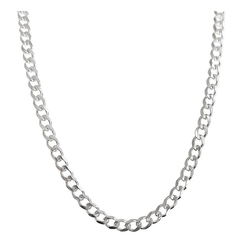 Cadena Cubana Hombre Mujer Barbada Plata .925 50cm X 3 Mm 52053