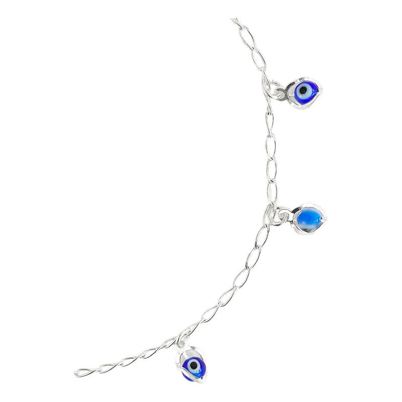 Pulsera Ojo Turco Suerte Colores Regalo Mujer Plata Ley 925