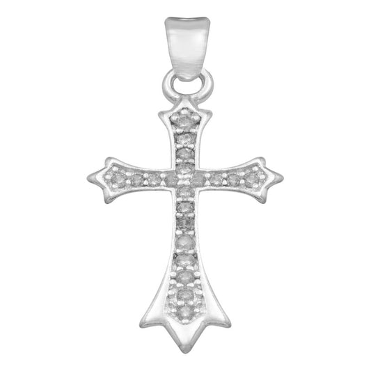 Dije Chico Cruz Zirconias Bautizo Mujer Regalo Plata 925