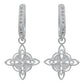 Arete Colgante Pendiente Nudo Bruja Triqueta Amor Plata S925