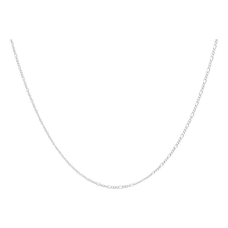 Cadena Tejido Fígaro 3x1 Plata Solida 925 60cm X 0.15cm Plateado