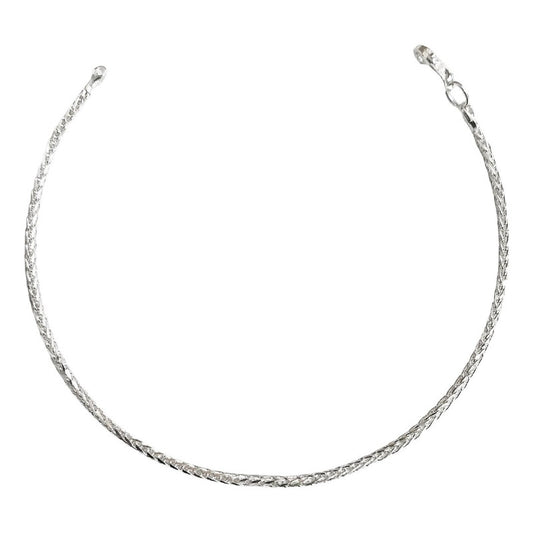 Pulsera Espiga Esclava Mujer Regalo Amor Plata Ley 925 2 Mm