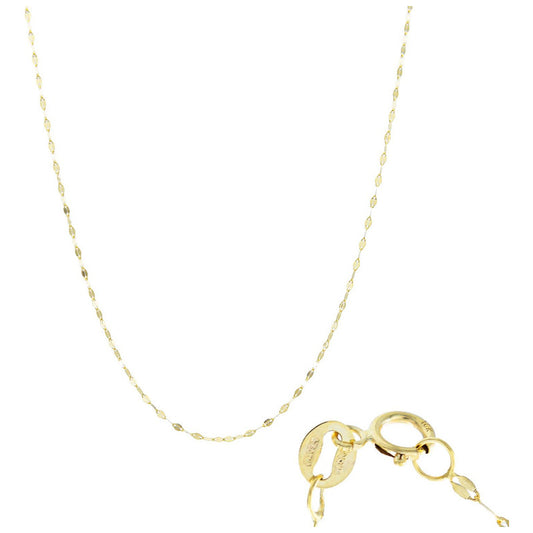 Cadena De Oro Italiano 10k Granito De Cafe 45 Cm X 1 Mm