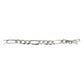 Esclava Hombre Pulsera Fígaro Plata 925 Placa Lisa 6 Mm