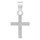 Mini Dije Cruz Pequeña Zirconia Niños Regalo Plata 925 2.2cm