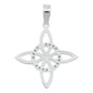 Collar Nudo De Bruja Celta Plano Zirconias Plata Ley S925
