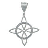 Dije Nudo Bruja Enorme Esoterico Magia Blanca Zirconia S925 Blanco