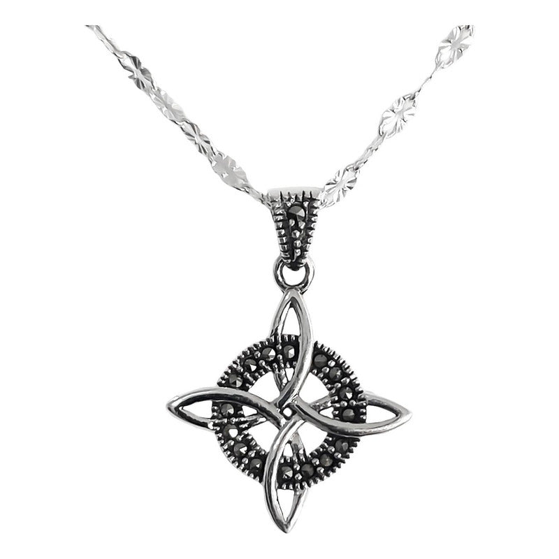 Collar Granito Nudo De Bruja Celta Hecho En Tailandia Ley925