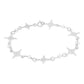 Pulsera Nudo De Bruja Laser Cristales Regalo Mujer Plata 925 Blanco 19 Cm