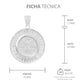 Dije Medalla Angel Centenario Bisel Zirconias Plata 925 Blanco