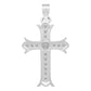 Dije Cruz Chica Zirconia Central Redonda Mujer Plata 925
