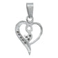 Dije Doble Corazón Zirconias Mini Zirconias Amor Plata 925
