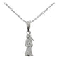Collar Santa Muerte Hueca Troquelada Mini Plata Ley 925