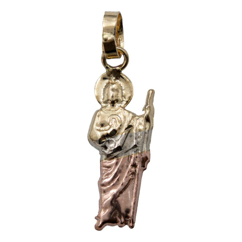 Dije Chico San Judas Florentino Mujer Regalo +cadena Oro10k
