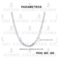 Cadena Cubana Gruesa Diamant Plata Italiana 925 60cm X 6mm
