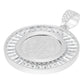 Dije Medalla San Benito Bisel Zirconias Baguette Plata 925 Blanco