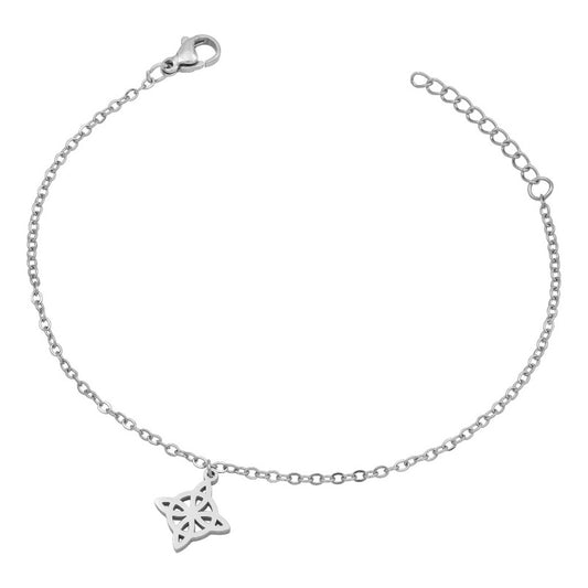 Joyaris Pulsera Ajustable Nudo Bruja Acero Inoxidable Mujer Plateado