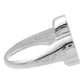 Anillo Grande Hombre Mujer Trebol Esmaltado Resina Plata 925 Rosa 8
