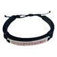 Pulsera Ajustable Unisex De Cuero Con Zirconias En Plata 925