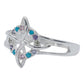 Anillo Nudo De Bruja Celta Zirconias Mujer Regalo Plata S925