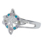 Anillo Nudo De Bruja Celta Zirconias Mujer Regalo Plata S925