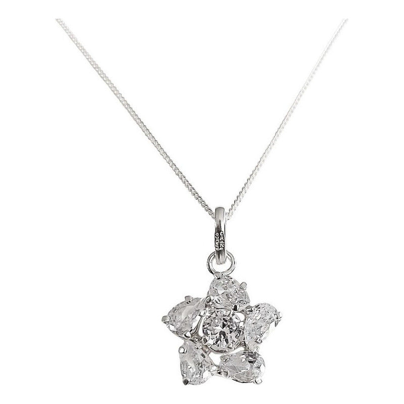 Collar Dije Flor Promesa Regalo Amor Mujer Plata Ley 925