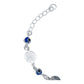 Pulsera Ajustable Con Medallas De San Benito Plata Ley S925