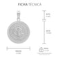 Dije Medalla Doble Vista San Benito Cruz Plata 925 1.8 Cm Plateado